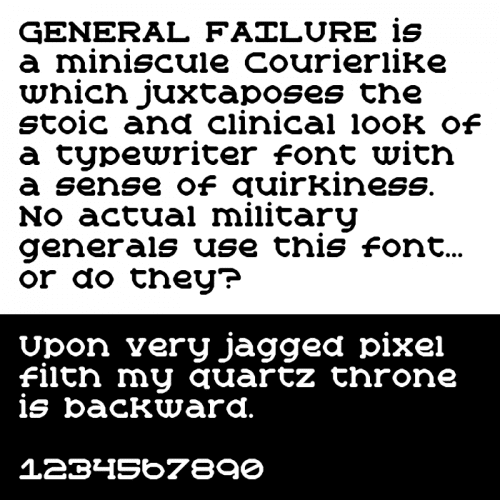General Failure Font