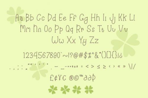 Happy Clover Font 7