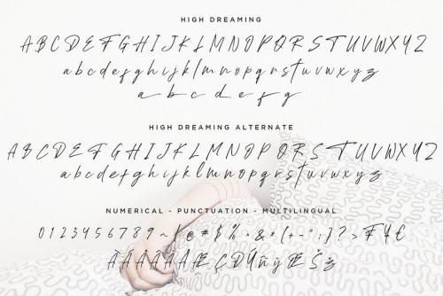 High Dreaming Natural Handwritten Font 9