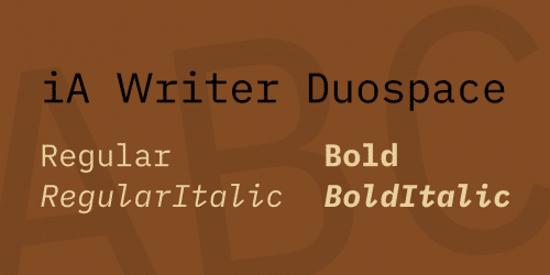 Ia Writer Duospace Font
