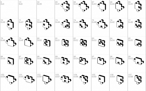 Jigsaw Puzzles 3d Font 1