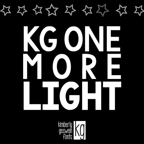 KG One More Light Font 4