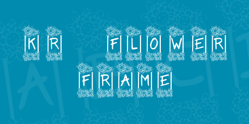 KR Flower Frame Font 1
