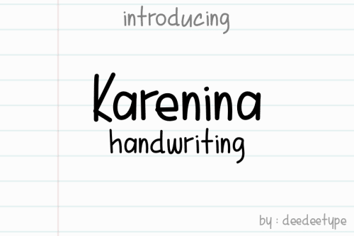 Karenina Handwriting Font 3