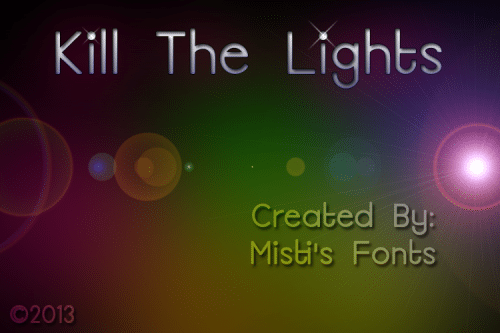 Kill The Lights Font 3