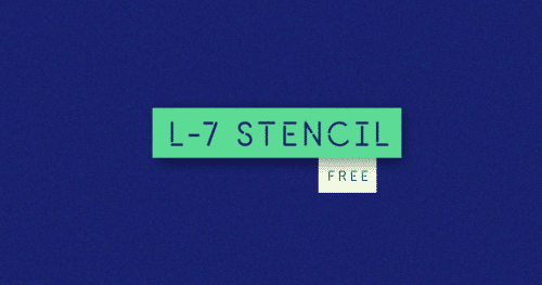 L-7-Stencil-Font