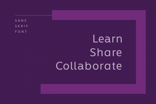 Learn Share Colaborate Font
