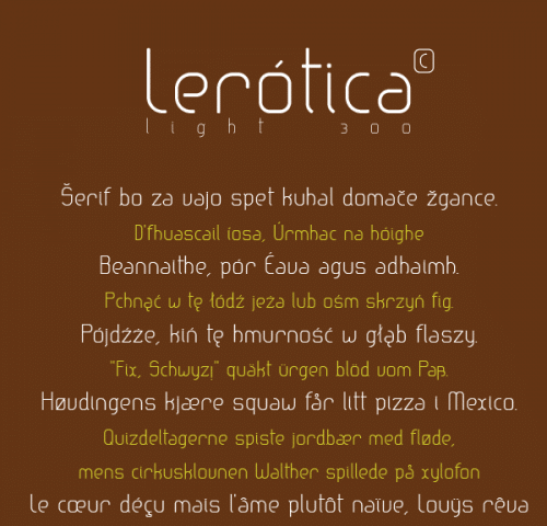 Lerotica-Font