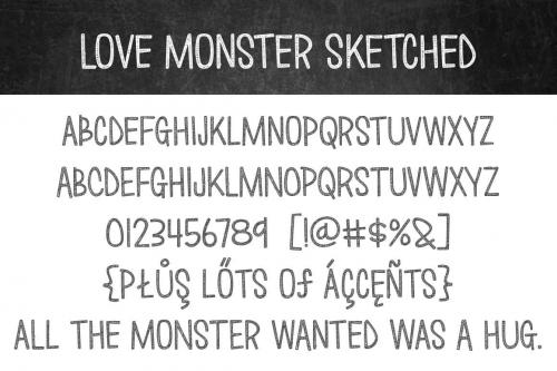 Love Monster Sketched Font 2