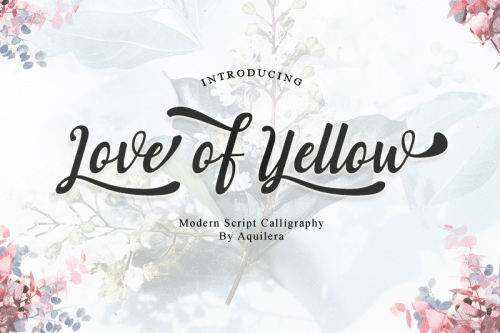 Love Of Yellow Font