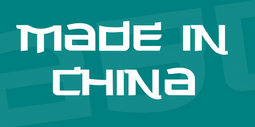 Made In China Font