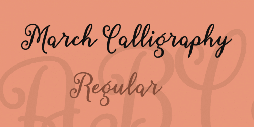 March Calligraphy Font 2