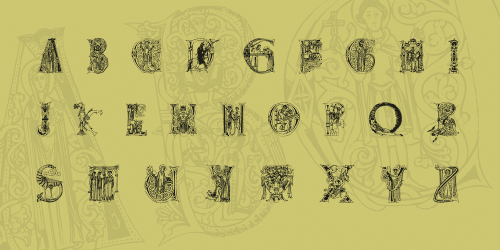 Medieval Alphabet Font 1
