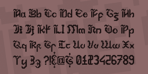 Medieval Pixular Font 3