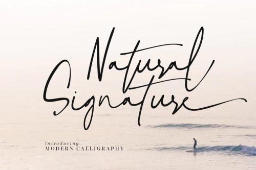 Natural Signature Handwritten Font