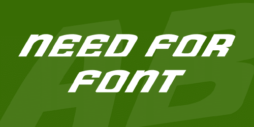 Need for Font 1