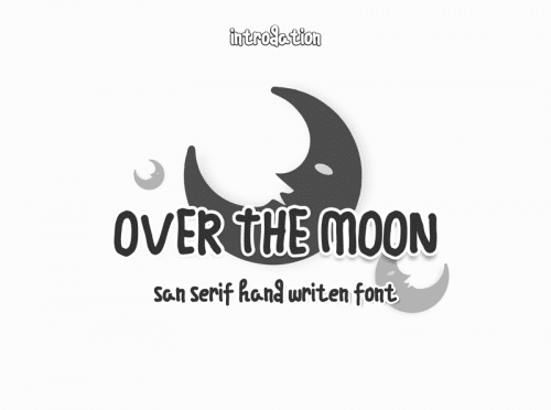 Over The Moon Font