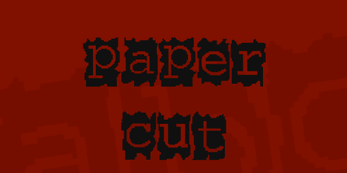Paper Cut Font