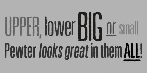 Pewter Font Family 4