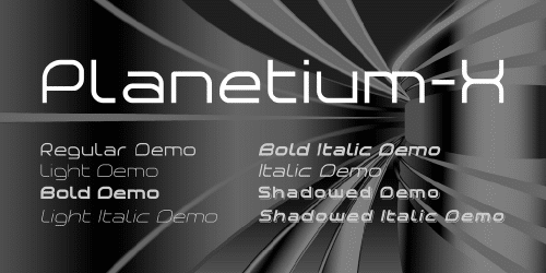 Planetium-X Font 4