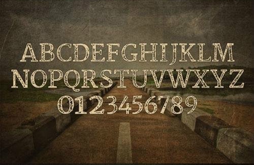 Press Letter – A Dirty Stamped Font 2