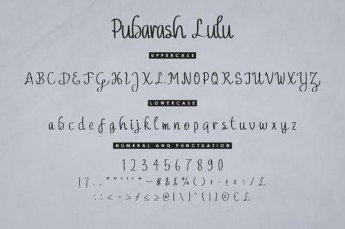 Pubarash Lulu Font 3