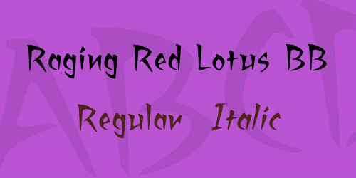 Raging Red Lotus BB Font 2