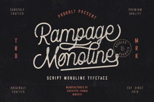 Rampage Monoline Script Font 1