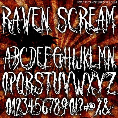 Raven Scream Font 3