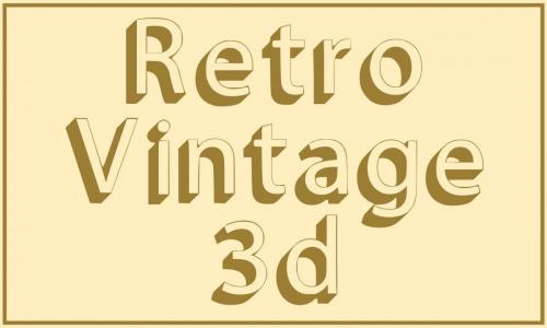 Retro Vintage 3d Font