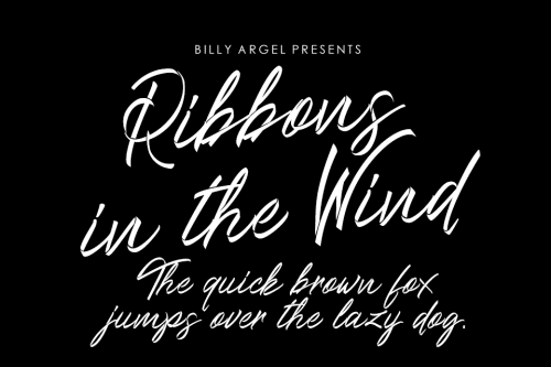 Ribbons In The Wind Font 1