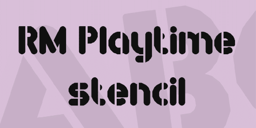 Rm Playtime Stencil Font 1