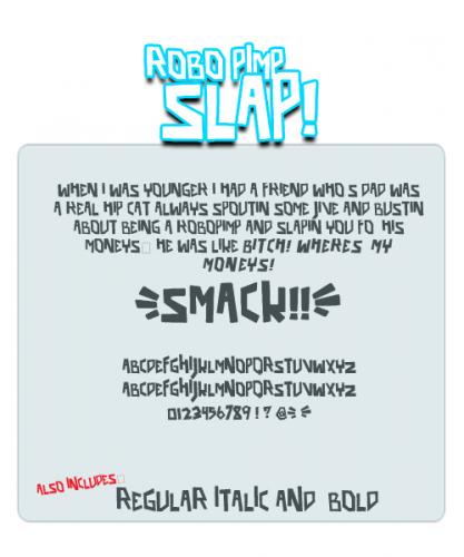 Robo Pimp Slap Font