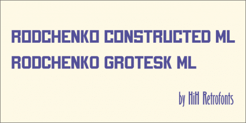 Rodchenko Constructed Ml Font 5