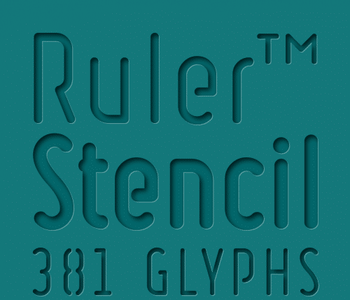 Ruler Stencil Font 1