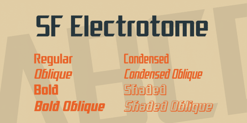 SF Electrotome Font 1