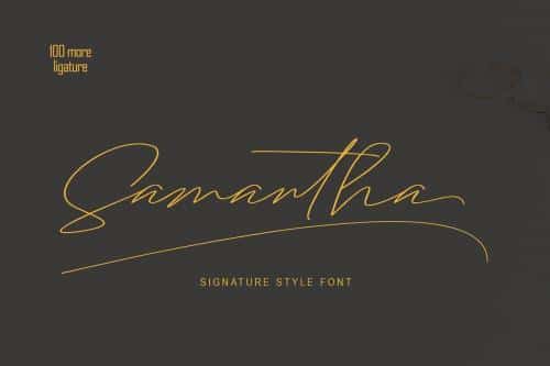 Samantha Signature Font 4