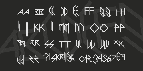 Scary Glyphs And Nice Characters Font 2