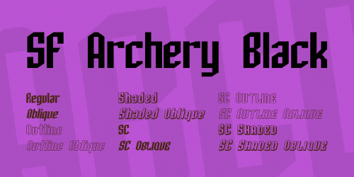 Sf Archery Black Font