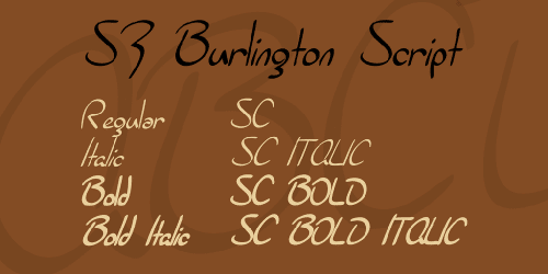 Sf Burlington Script Font