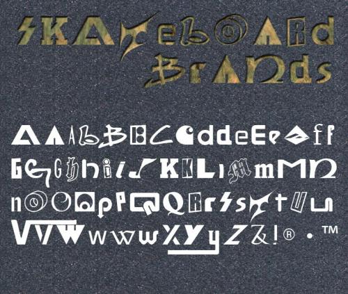 Skateboard Brands Font