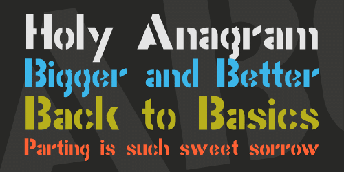 Stencil Gothic Font 1