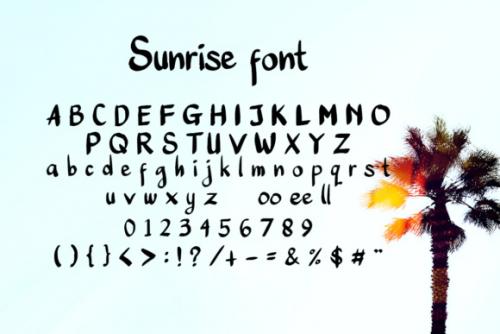 Sunrise Handwritten Font 5