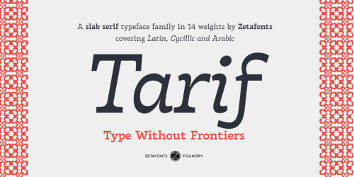 Tarif Arabic Zetafonts Font 2