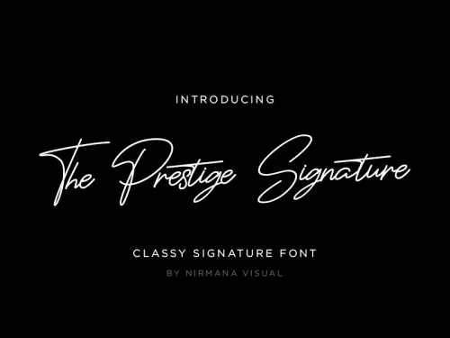 The Prestige Signature Handwritten Font