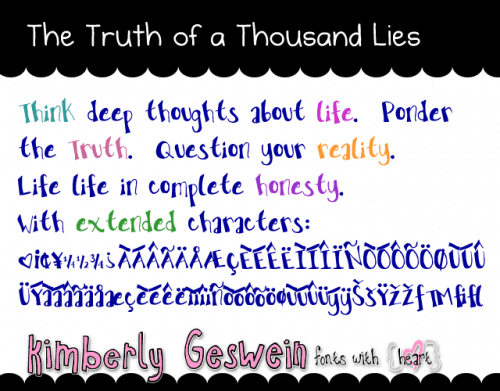 The Truth of a Thousand Lies Font 1
