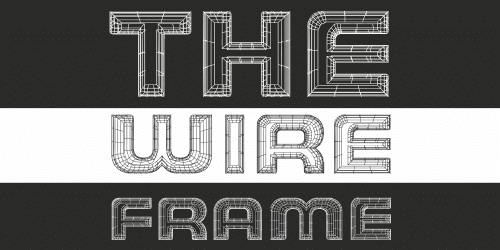 The Wireframe Font 1