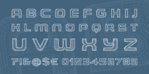 The Wireframe Font 3