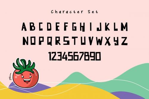 Tomatoes Cartoon Font 3
