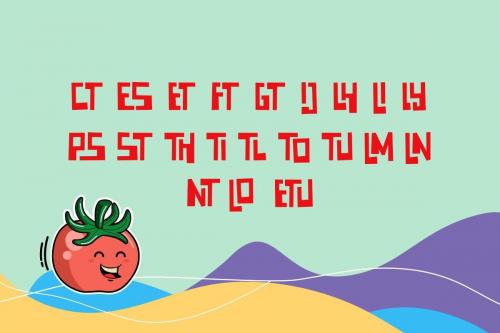 Tomatoes Cartoon Font 4